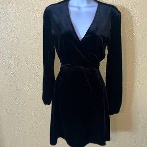 Black velvet mini Zara dress size small